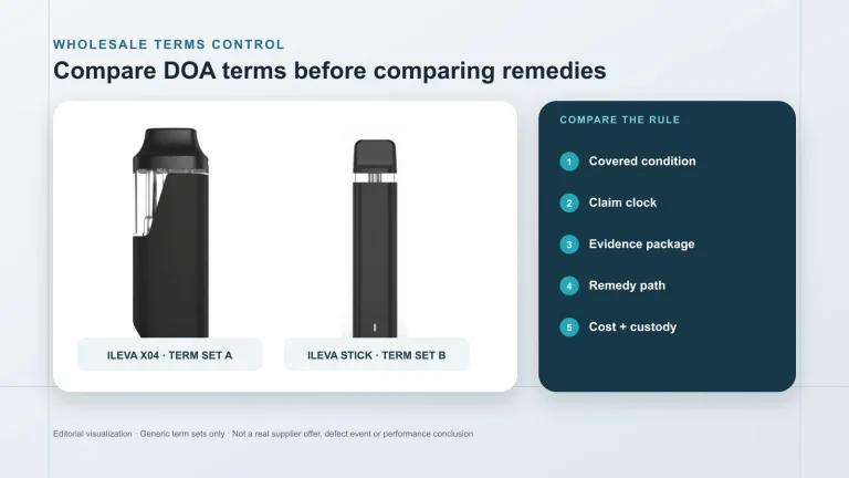 ILEVA X04 and STICK illustrating a controlled comparison of wholesale disposable vape DOA terms