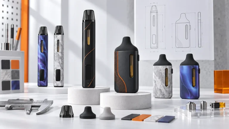 Custom vape hardware DFM review with ILEVA XF02-S1 and XF01-MB device prototypes